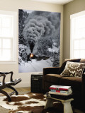 A Train Chugs Through the Snow Blanketing the San Juan Mountains Wall Mural by Paul Chesley