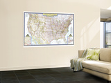 United States Of America Map 1946 Mural United States Of America Map 1946 Mural