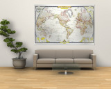 World Map 1951 Wandgemälde