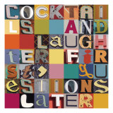 M.J. Lew - Cocktails First - Giclee Baskı