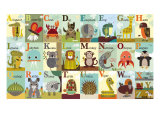 Alphabetischer Zoo|Alphabet Zoo Giclée-Druck von Jenn Ski