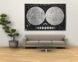 Earths Moon Map 1969 Wall Mural
