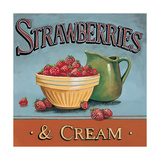 Strawberries and Cream Giclee Print by Gregory Gorham