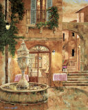 Evening at the Fountain Print by Gilles Archambault