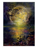 Full Moon Pressed Flower Art reproduction procédé giclée par Shelley Xie