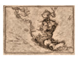 World Treasures Carribbean Old Pirate Map Giclee Print by Allyson Ricketts