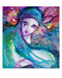 Mask In Blue Giclee Print by Bulgan Lumini