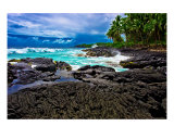 Volcanic Shoreline In Kona, Hawaii Photographic Print by Rob German
