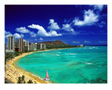 Waikiki Beach Diamond Head Photographic Print by Tomas del Amo