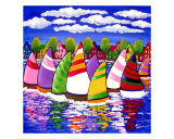 Sailboats Giclee Print by Renie Britenbucher