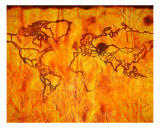 Aged Pirate Old World Map Giclee Print by Allyson Ricketts