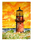 Gay Head Lighthouse Marshas Vineyard Giclee Print by Derek Mccrea