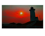 Tranquil Harmony Sunset At Nobska Photographic Print by Joseph Gillette