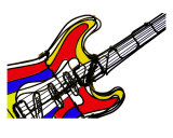 Wired Guitar Photographic Print by Janet Carr