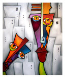 Caught A Glimpse - Faces 448 Giclee Print by Thomas Fedro