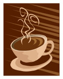 Stylized Coffee Cup Illustration Giclee Print by Stasys Eidiejus