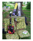 Guitar,Peace Sign Woodstock Style Photographic Print by Karin Kalabra