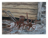 Old Antique Farm Plow Seeder Giclee Print by Derek Mccrea