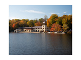 View of the Princeton Crew Boathouse, NJ Photographic Print by George Oze