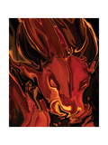 The Red Bull Photographic Print by Rabi Khan