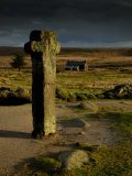 Nun's Cross, with Nun's Cross Farm Behind, Stormy Sky, Dartmoor Np, Devon, UK Print by Ross Hoddinott