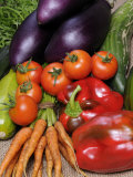 Freshly Harvested Home Grown Organic Vegetables with Organic Label, UK Posters by Gary Smith