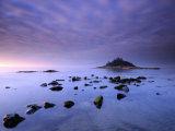 St Michael's Mount at Sunrise, from Marazion Beach, Cornwall, Uk. November 2008 Prints by Ross Hoddinott
