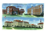 Amarillo, Tx - New Southwestern Hospital Center, Northwest Tx, St. Anthony, and Us Veterans, c.1940 Print