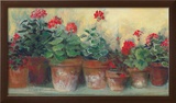 Kathleen's Geraniums Posters by Carol Rowan
