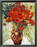 Vase with Daisies and Poppies Art by Vincent van Gogh