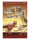 Tyrannosaurus Rex Facts, c.2008 Affiches par Lantern Press 
