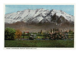 Utah - View of Mount Timpanogos in the Wasatch Mountains, c.1917 Posters