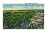 Waco, Texas - Cameron Park View of Lovers' Leap Rock, c.1944 Prints