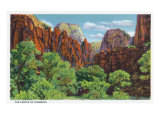 Zion National Park, Utah - View of the Temple of Sinawava, c.1938 Prints