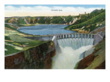 Polson, Montana - Panoramic View of the Dam, c.1922 Posters