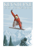 Snowboarder Jumping - Keystone, Colorado, c.2008 Poster by Lantern Press 