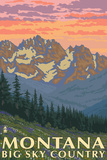 Montana - Big Sky Country - Spring Flowers, c.2008 Print by Lantern Press 