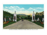 Salt Lake City, Utah - View of the Entrance to Memorial Park and City Creek Canyon, c.1936 Posters