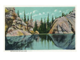 Custer State Park, South Dakota - Reflection View on Sylvan Lake, c.1937 Pósters Custer State Park, South Dakota - Reflection View on Sylvan Lake, c.1937 Pósters