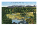 Montana - View of the Crazy Mountains from Us Highway 10, c.1922 Prints