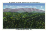 Great Smoky Mts. Nat'l Park, Tn - Clingman's Dome Observation Tower View of Mt. Le Conte, c.1941 Prints