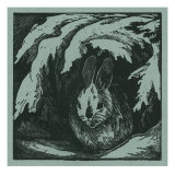 Nature Magazine - View of a Bunny under a Snowy Branch, c.1940 Lámina
