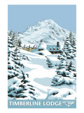 Timberline Lodge - Winter - Mt. Hood, Oregon, c.2009 Prints by Lantern Press 