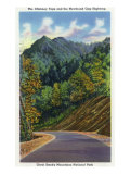 Great Smoky Mts. Nat'l Park, Tn - View of the Chimney Tops from Newfound Gap Highway, c.1941 Art