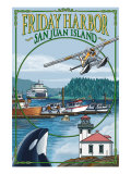 Friday Harbor, San Juan Island, Wa Views, c.2009 Prints by Lantern Press Friday Harbor, San Juan Island, Wa Views, c.2009 Prints by Lantern Press