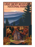 Great Smoky Mountains - Cades Cove, c.2009 Art by Lantern Press 