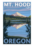 Reflection Lake - Mt. Hood, Oregon, c.2009 Print by Lantern Press 