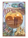 Rockaway Beach, Oregon Views, c.2009 Posters by Lantern Press 