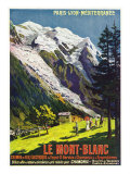 Hautes-Alpes, France - Scenic View of Mont-Blanc, Paris, Lyon, and La Mediterranee Railway, c.1920 Posters
