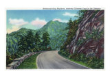 Great Smoky Mts. Nat'l Park, Tn - Newfound Gap Highway Showing Chimney Tops in Distance, c.1946 Prints